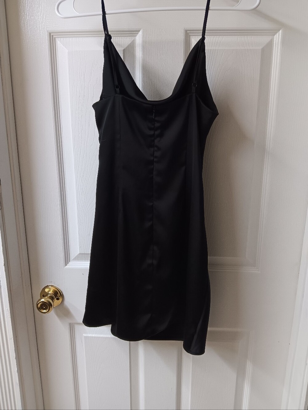 Urban Outfitters Black Satin Mini Slip Dress